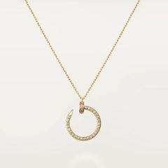 Diamond nail pendant necklace