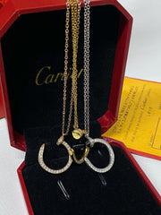 Diamond nail pendant necklace