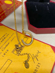 Diamond nail pendant necklace