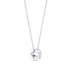 Diamond hoop pendant necklace