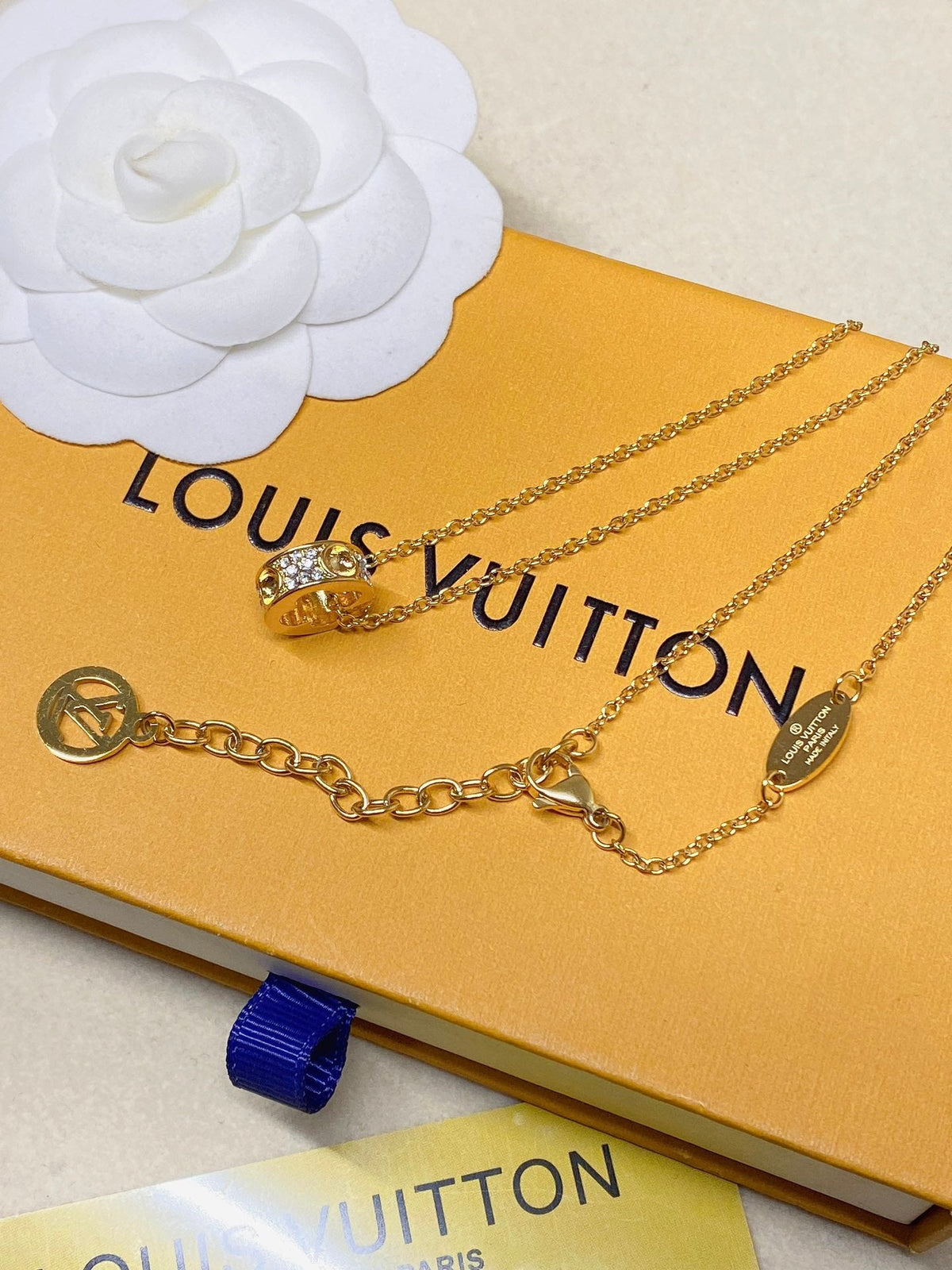 Diamond hoop pendant necklace
