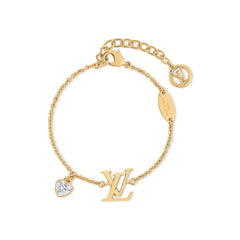 Heart crystal pendant bracelet