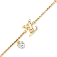 Heart crystal pendant bracelet
