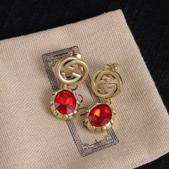 Vintage Red Crystal Jewelry Set