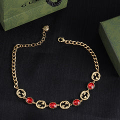 Vintage Red Crystal Jewelry Set
