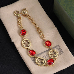 Vintage Red Crystal Jewelry Set