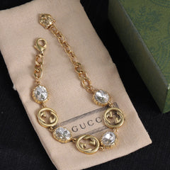 Vintage White Crystal Jewelry Set