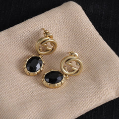 Vintage Black Crystal Jewelry Set