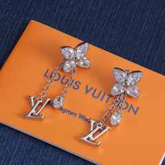 Silver rhinestone jewelry set