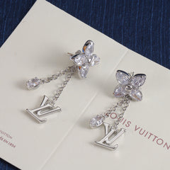 Silver rhinestone jewelry set