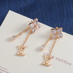 Gold rhinestone jewelry set