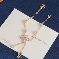 Gold rhinestone jewelry set
