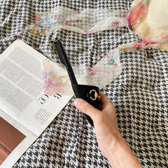 Printed Canvas Flat Slippers