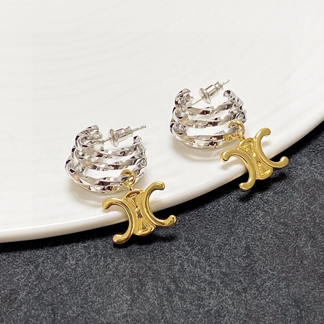 Sparkling Monogram Earrings