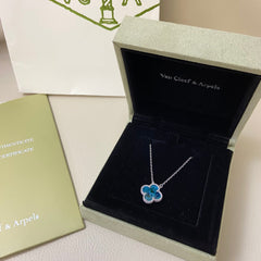 Green Four-Leaf Clover Necklace