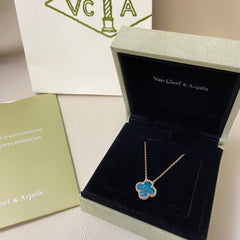 Green Four-Leaf Clover Necklace
