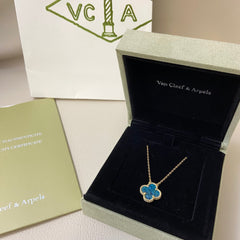 Green Four-Leaf Clover Necklace