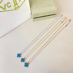 Green Four-Leaf Clover Necklace