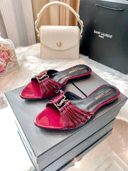 Elegant Leather Flat Slippers