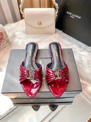 Elegant Leather Flat Slippers