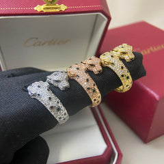 Full Diamond Fashion Leopard Ring