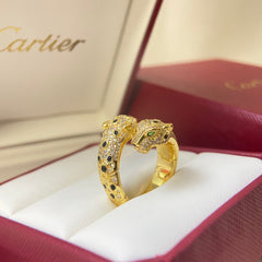 Full Diamond Fashion Leopard Ring
