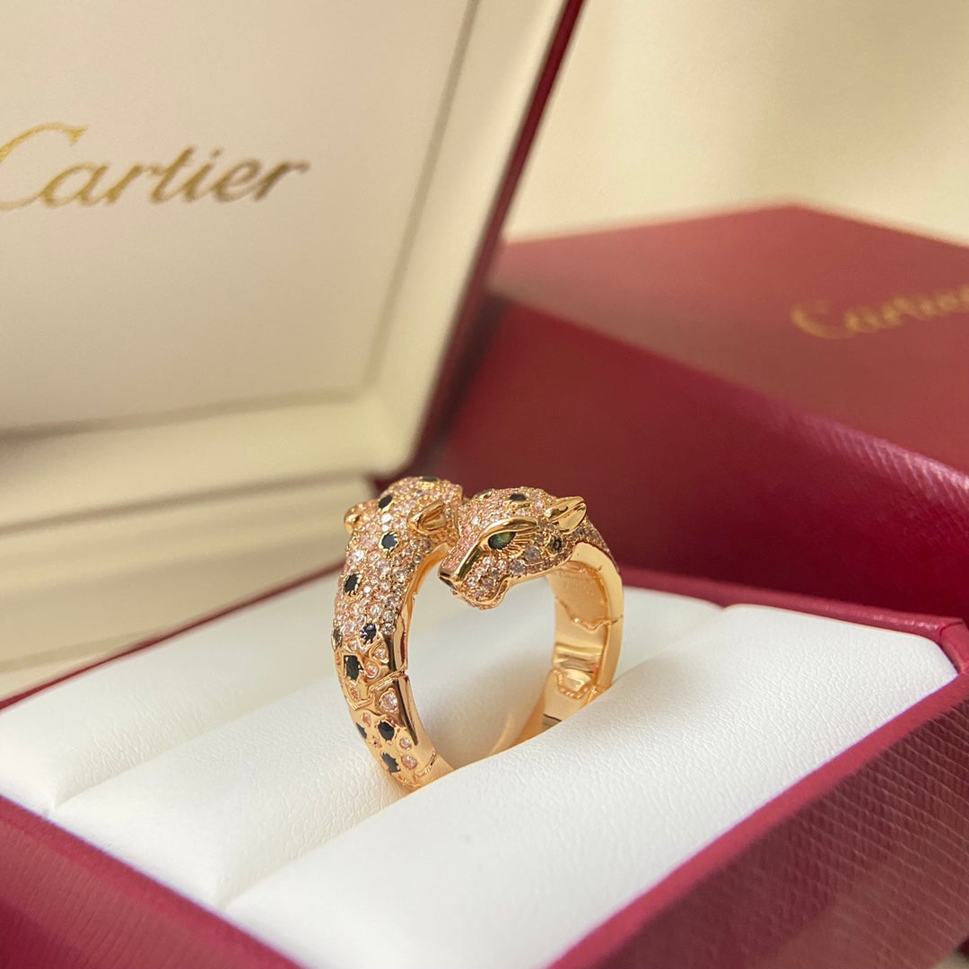 Full Diamond Fashion Leopard Ring