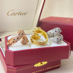 Full Diamond Fashion Leopard Ring