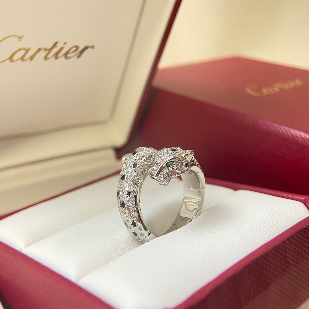 Full Diamond Fashion Leopard Ring