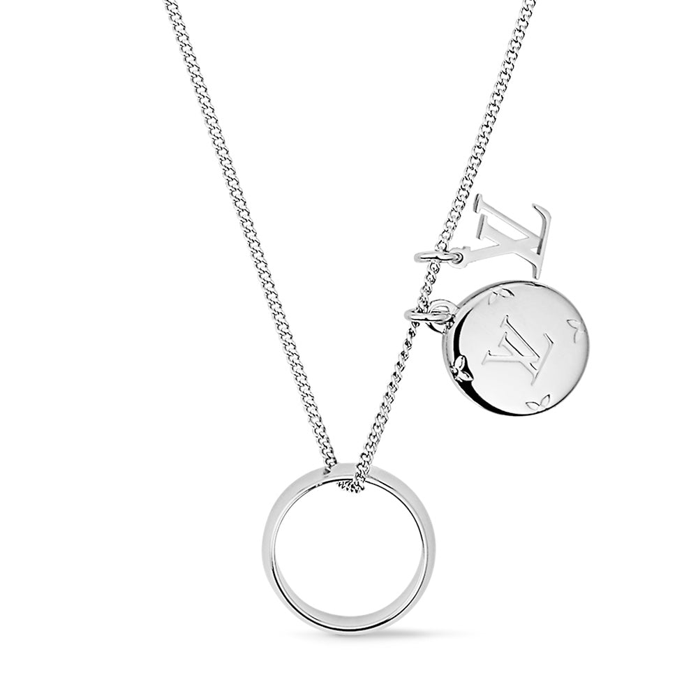 Logo round necklace