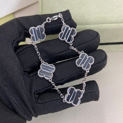 Black Jade Five-Flower Bracelet
