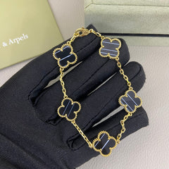Black Jade Five-Flower Bracelet
