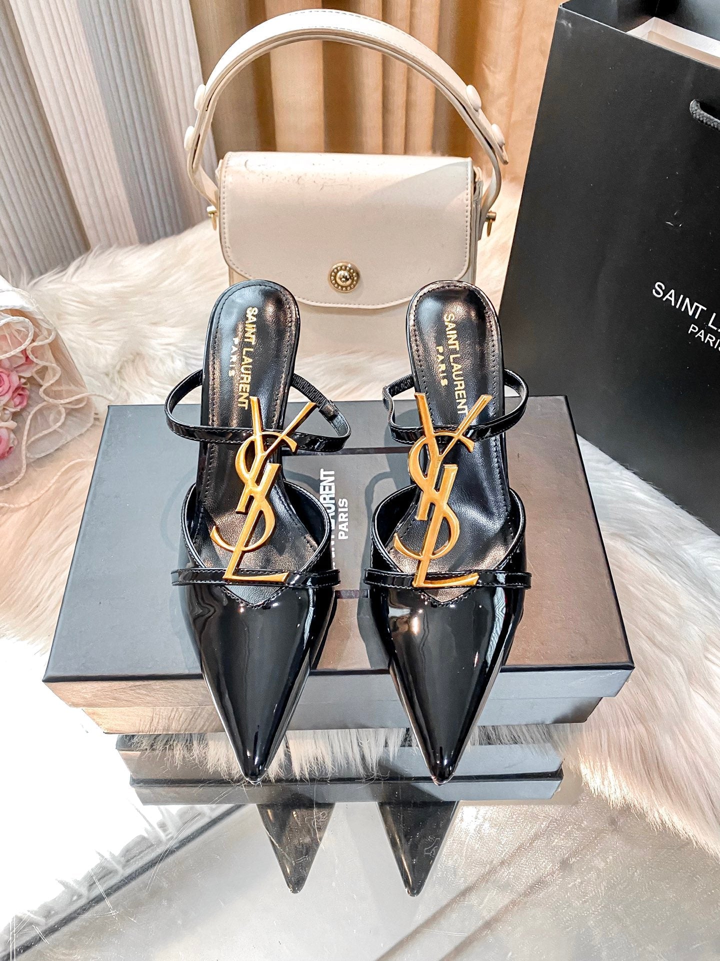 Classic Metal Buckle High Heels