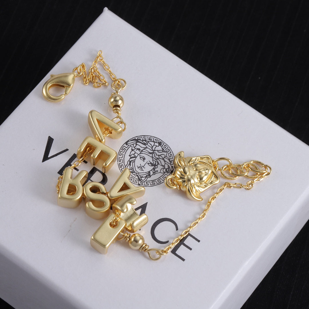 Fashionable letter pendant bracelet + necklace