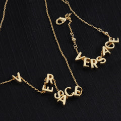 Fashionable letter pendant bracelet + necklace