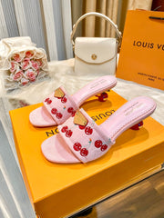Cherry high-heeled sandals