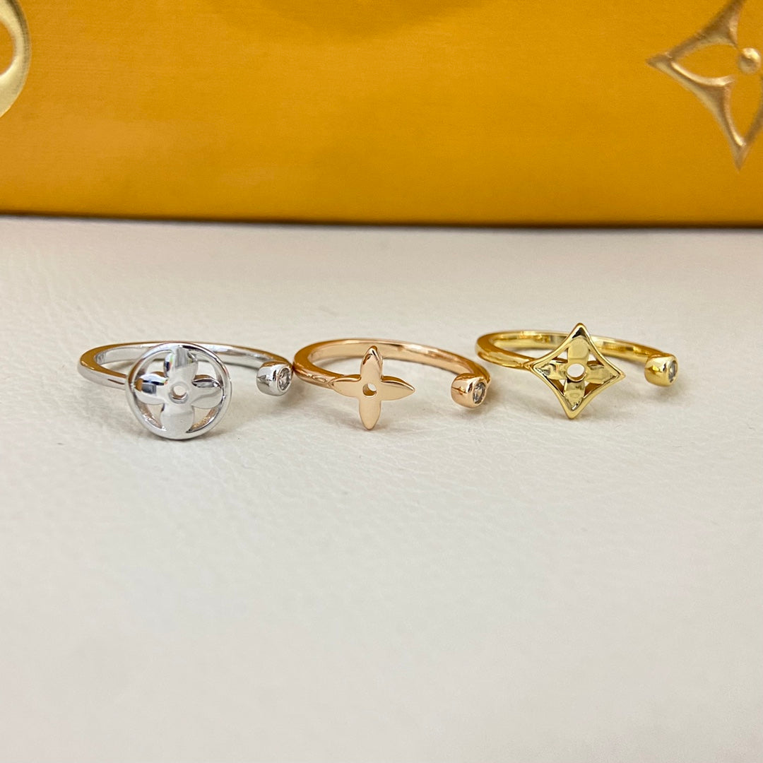3-round flower ring
