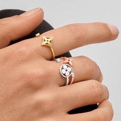 3-round flower ring
