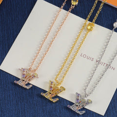 Colorful Diamond Crystal Necklace