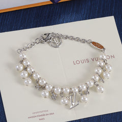 Fashionable double-layer pearl bracelet
