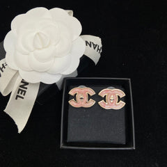 Fashion Pink Glass Pendant Jewelry Set