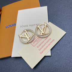 Diamond letter earrings