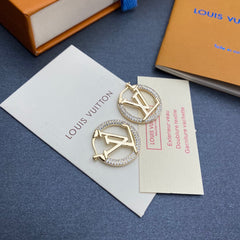 Diamond letter earrings