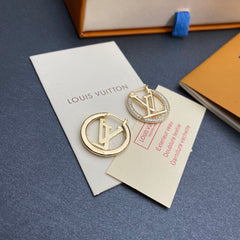 Diamond letter earrings