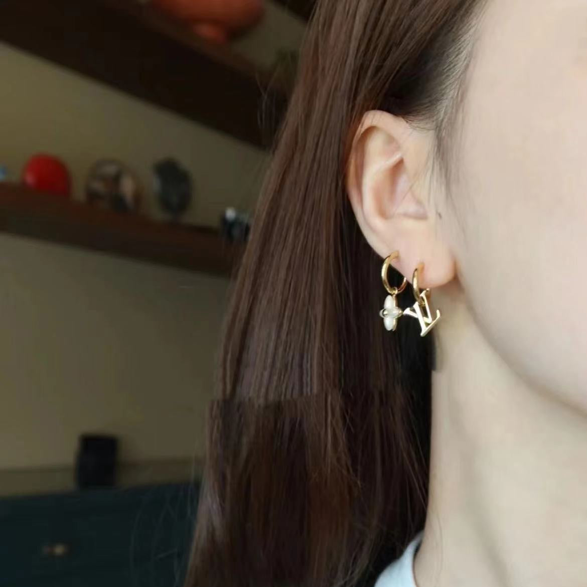 Floral three-piece earring set