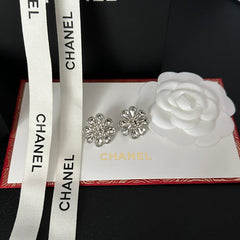 Elegant Diamond Flower Earrings