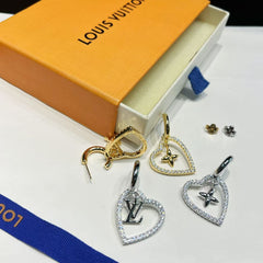 Asymmetrical Monogram Earrings