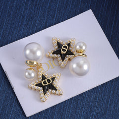 Versatile Pearl Star Earrings