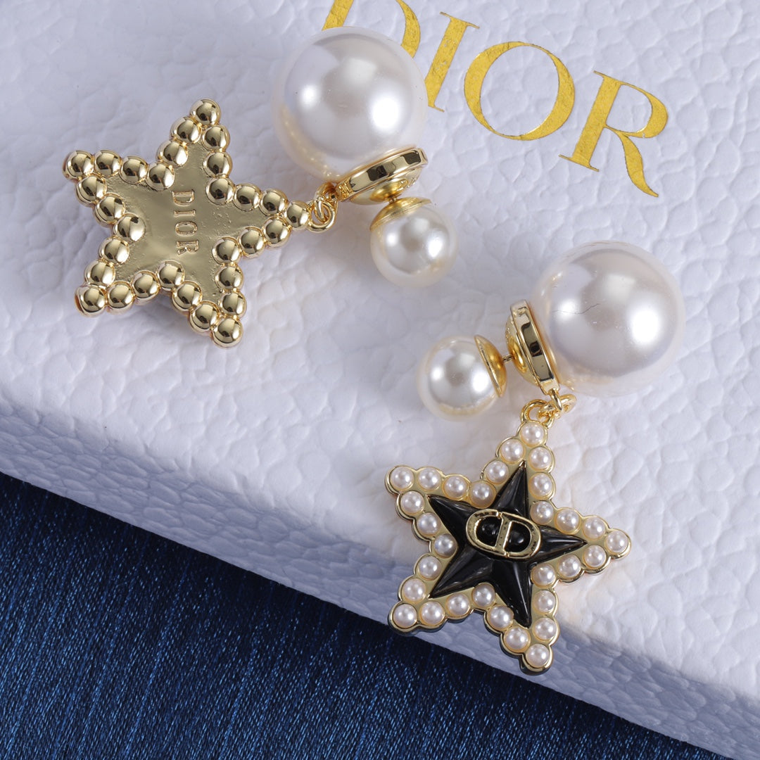 Versatile Pearl Star Earrings