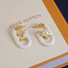 Fashion Enamel Letter Earrings